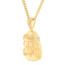 Load image into Gallery viewer, Face of Jesus Pendant (14K/18K Gold &amp; Diamonds)
