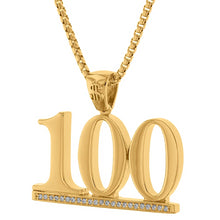 Load image into Gallery viewer, 100 Pendant (14K/18K Gold &amp; Diamonds)
