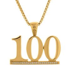 Load image into Gallery viewer, 100 Pendant (14K/18K Gold &amp; Diamonds)

