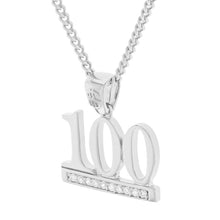 Load image into Gallery viewer, Micro 100 Pendant (.925 Silver &amp; CZ)
