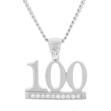 Load image into Gallery viewer, Micro 100 Pendant (.925 Silver &amp; CZ)
