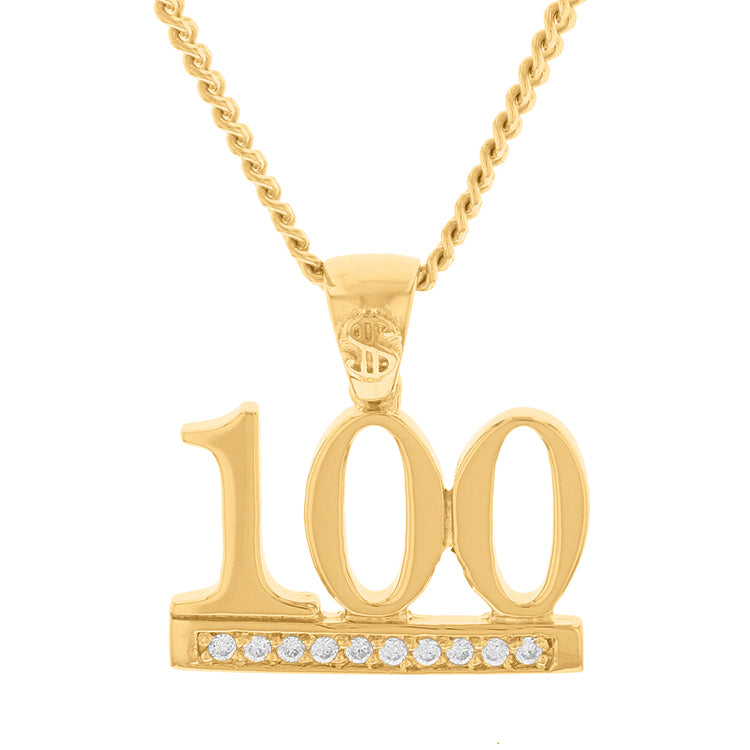Micro 100 Pendant (14K/18K Gold & Diamonds)