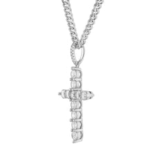Load image into Gallery viewer, Cross I Pendant (.925 Silver &amp; CZ)
