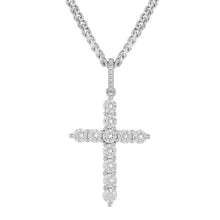 Load image into Gallery viewer, Cross I Pendant (.925 Silver &amp; CZ)
