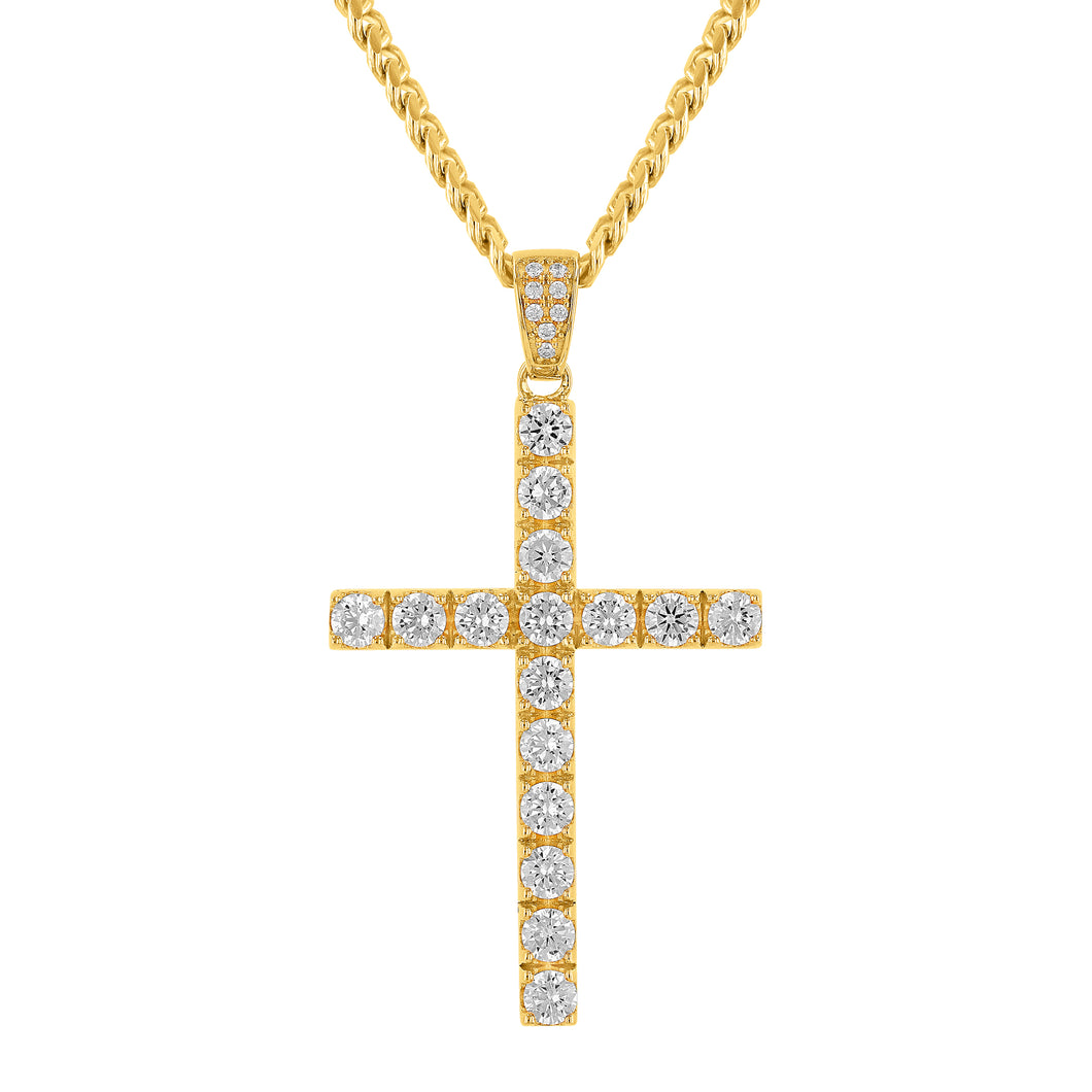 Cross II Pendant (14K/18K Gold & Diamonds)