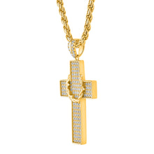 Load image into Gallery viewer, Thorn Cross Pendant (14K/18K Gold &amp; Diamonds)
