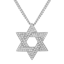 Load image into Gallery viewer, Star Of David Pendant (.925 Silver &amp; CZ)
