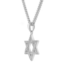 Load image into Gallery viewer, Micro Star Of David Pendant (.925 Silver &amp; CZ)
