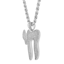 Load image into Gallery viewer, Chai Pendant (.925 Silver &amp; CZ)
