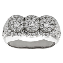 Load image into Gallery viewer, Triple Cluster Ring (.925 Silver &amp; CZ)
