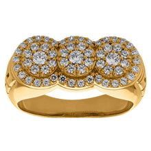Load image into Gallery viewer, Triple Cluster Ring (14K/18K Gold &amp; Diamonds)
