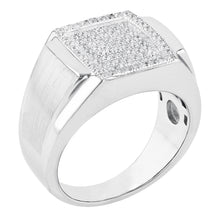 Load image into Gallery viewer, Satin Pave Set Ring (.925 Silver &amp; CZ)
