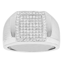Load image into Gallery viewer, Satin Pave Set Ring (.925 Silver &amp; CZ)
